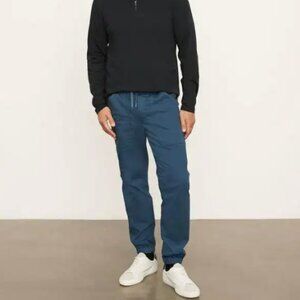 Vince Men's Garment Dye French Terry Jogger S Blue